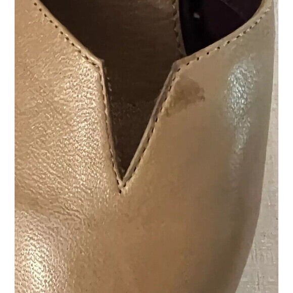 Benetton‎ Ankle Strap Leather Burgundy Tan Block Heel EU40 US9-9.5 - Picture 4 of 7